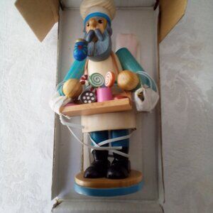 Candyman Vintage Old World Christmas Incense Smoker Merck Hand painted New In Bo